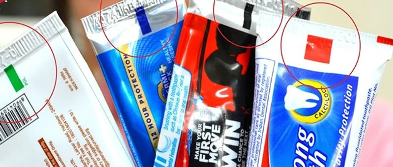 رنگ انتهای خمیر دندان نشان‌دهنده چیست؟